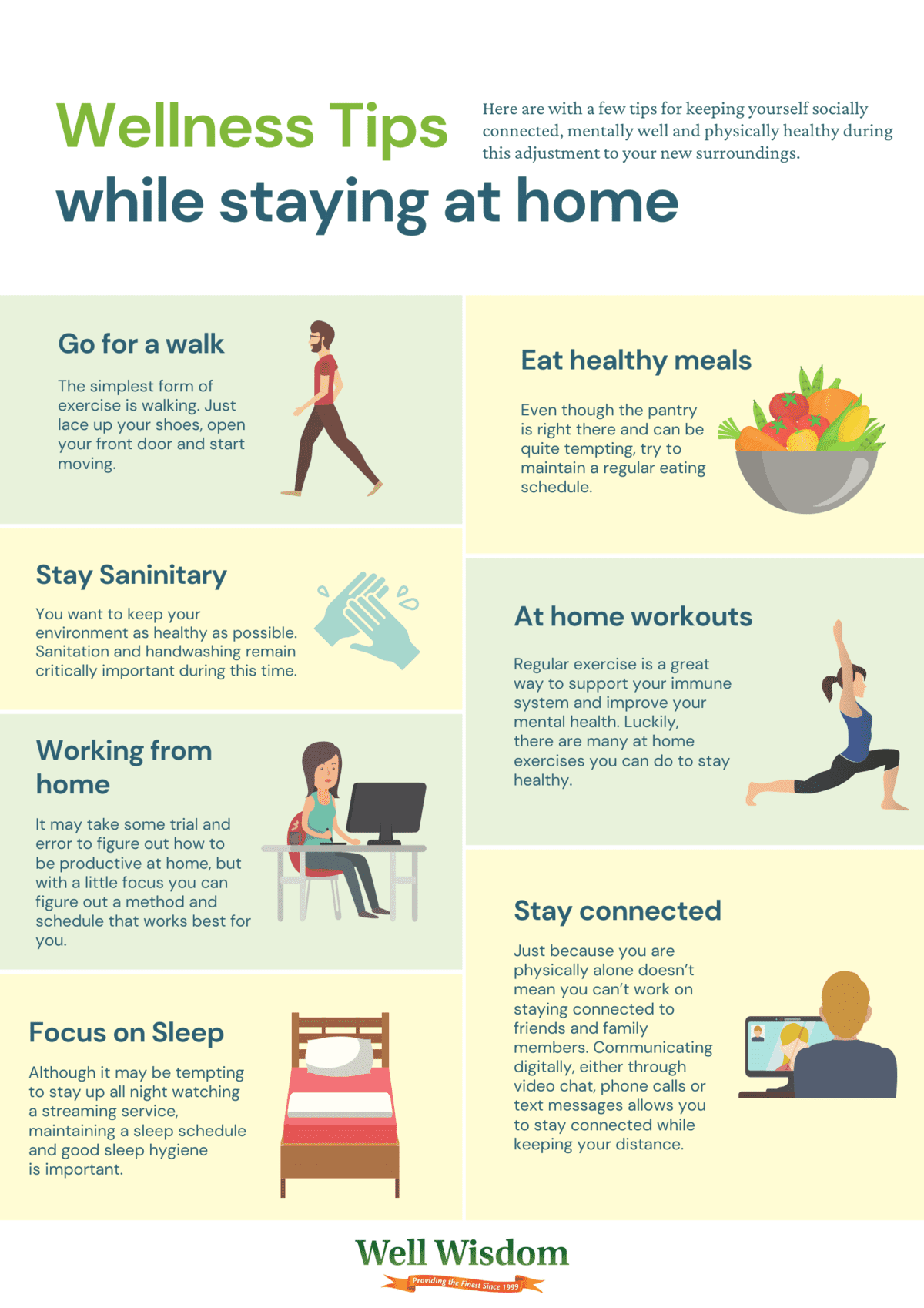 Wellness tips whilst staying at home