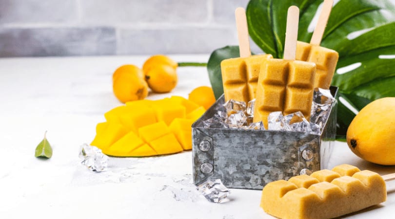 Creamy Mango Colostrum Ice Pops