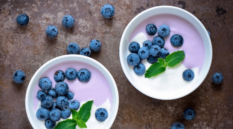 Blueberry Basil Frozen Yogurt