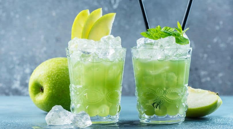 green apple lemonade Low sugar lemonade
