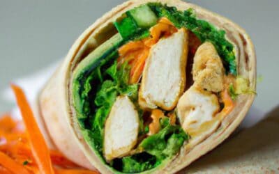 Chicken, Hummus and Veggie Wrap