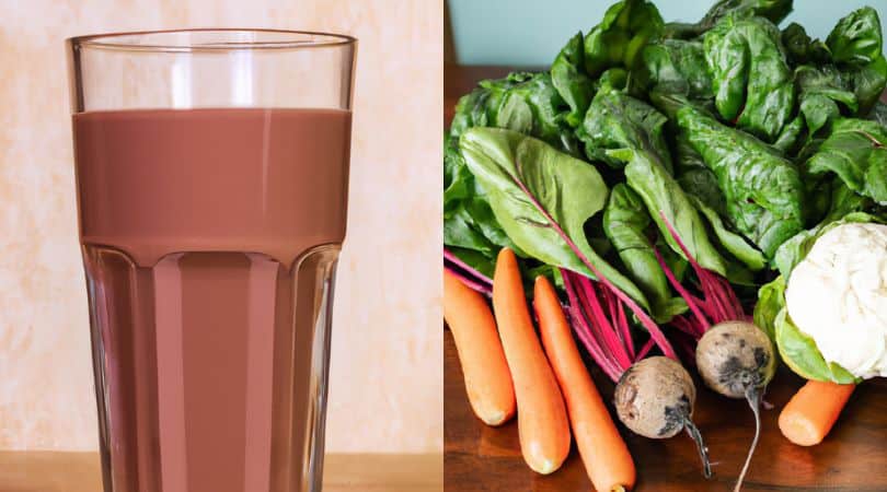 Hidden veggie chocolate protein shake recipe